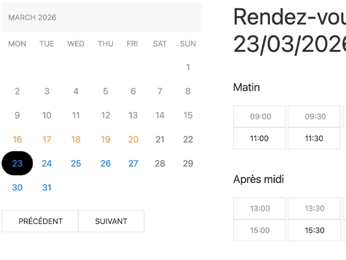 Calendar zoom